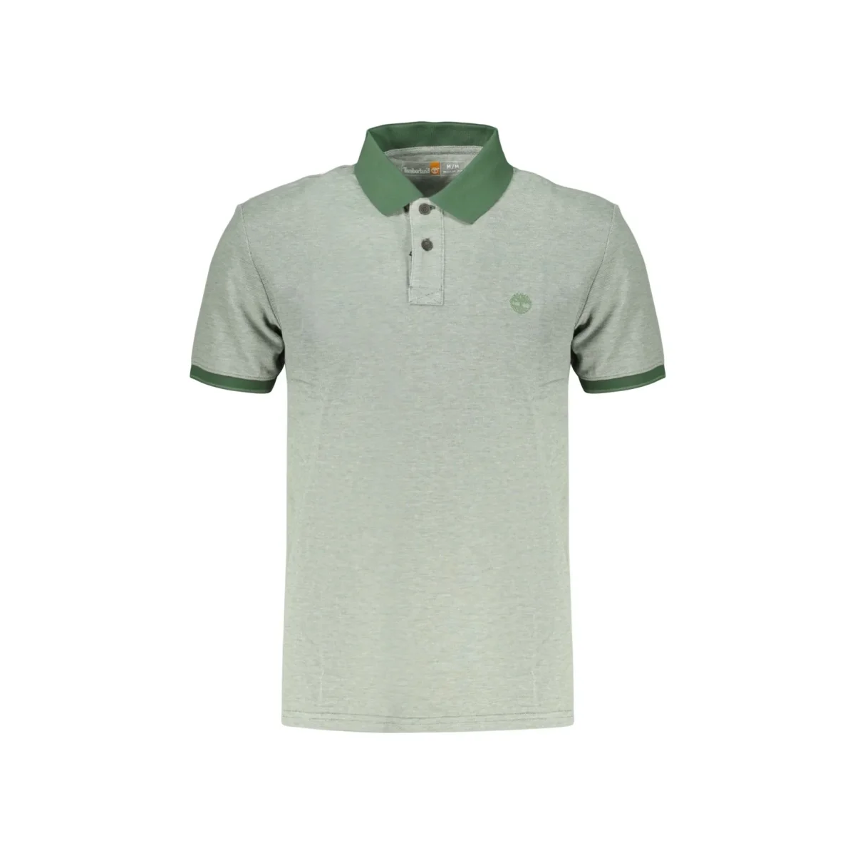 Timberland Polo Maniche Corte Uomo Verde Ricamo - immagine 2