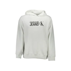 Calvin Klein Felpa Maniche Lunghe Uomo Bianca Stampa Logo