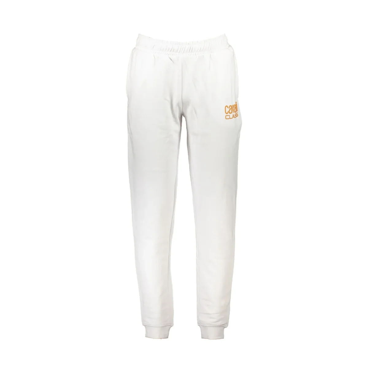 Cavalli Class Pantaloni Uomo Bianco Stampa Logo - immagine 2